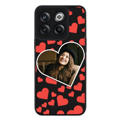 OnePlus 10T / Rugged Black Phone Case Custom Photo Heart shaped, Phone Case - OnePlus - Stylizedd