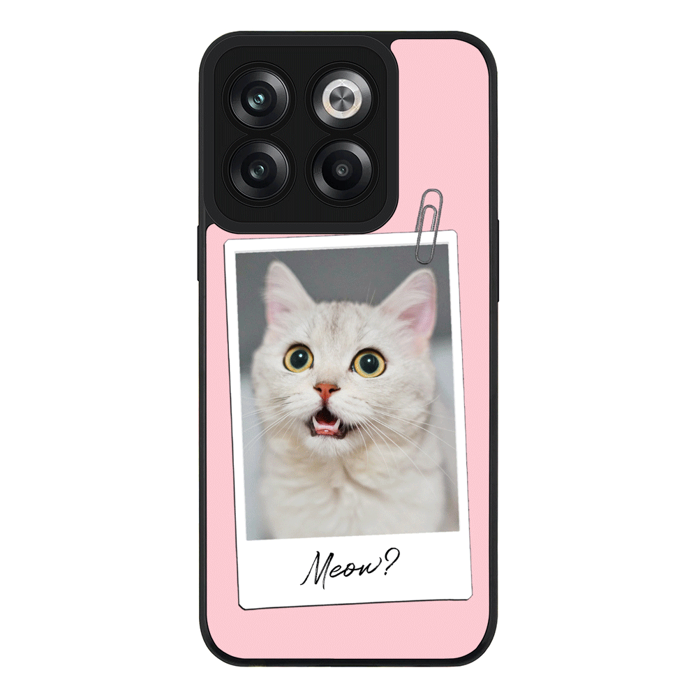 OnePlus 10T / Rugged Black Phone Case Polaroid Photo Pet Cat, Phone Case - OnePlus - Stylizedd