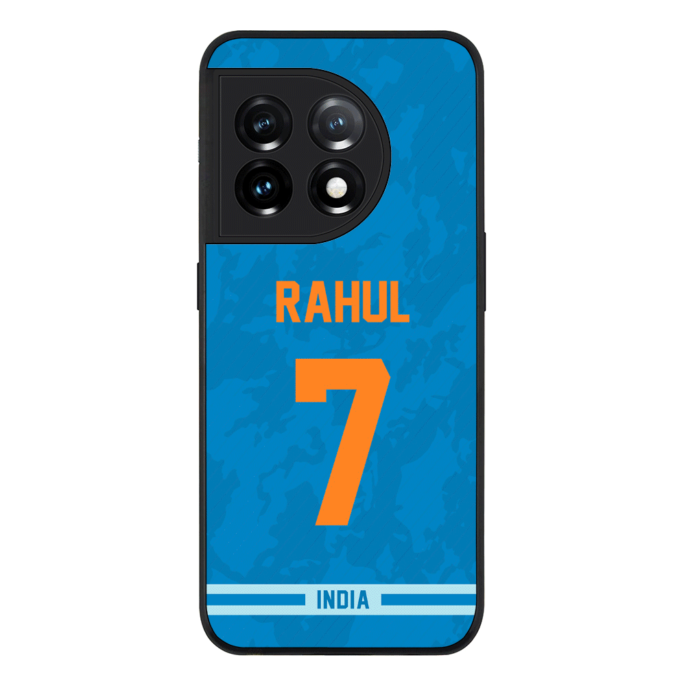 OnePlus 11 5G / Rugged Black Phone Case Personalized Cricket Jersey Phone Case Custom Name & Number - OnePlus - Stylizedd