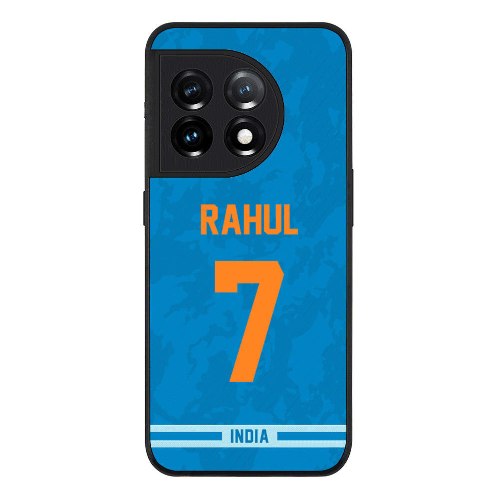 OnePlus 11 5G / Rugged Black Personalized Cricket Jersey Phone Case Custom Name & Number - Stylizedd.com