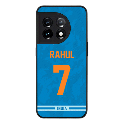 OnePlus 11 5G / Rugged Black Personalized Cricket Jersey Phone Case Custom Name & Number - Stylizedd.com
