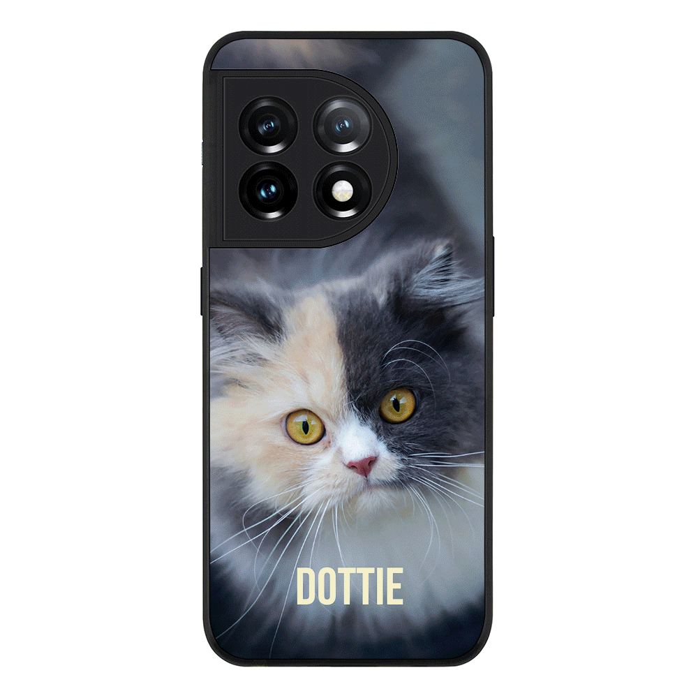 OnePlus 11 5G / Rugged Black Personalized Pet Cat, Phone Case - OnePlus - Stylizedd.com