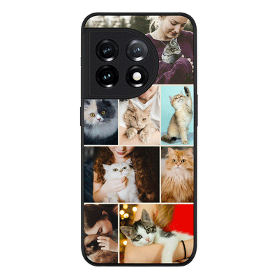 OnePlus 11 5G / Rugged Black Personalised Photo Collage Grid Pet Cat, Phone Case - OnePlus - Stylizedd.com