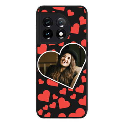 OnePlus 11R 5G / OnePlus Ace 2 / Rugged Black Phone Case Custom Photo Heart shaped, Phone Case - OnePlus - Stylizedd