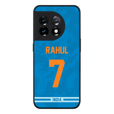 OnePlus 11R 5G / OnePlus Ace 2 / Rugged Black Personalized Cricket Jersey Phone Case Custom Name & Number - Stylizedd.com