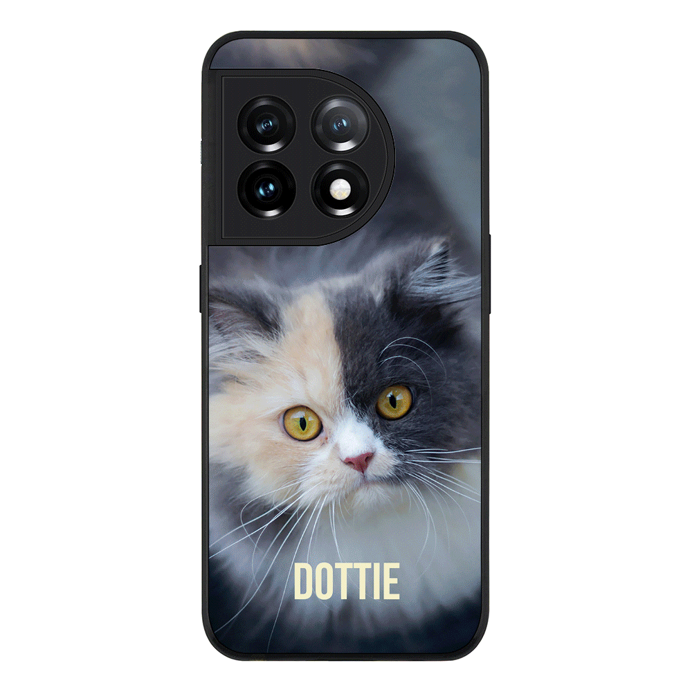 OnePlus 11R 5G / OnePlus Ace 2 / Rugged Black Personalized Pet Cat, Phone Case - OnePlus - Stylizedd.com