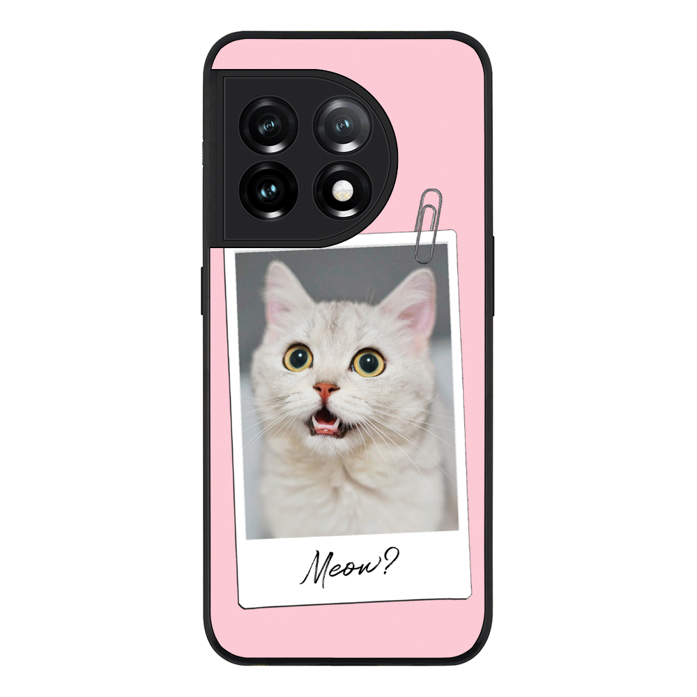 OnePlus 11R 5G / OnePlus Ace 2 / Rugged Black Phone Case Polaroid Photo Pet Cat, Phone Case - OnePlus - Stylizedd