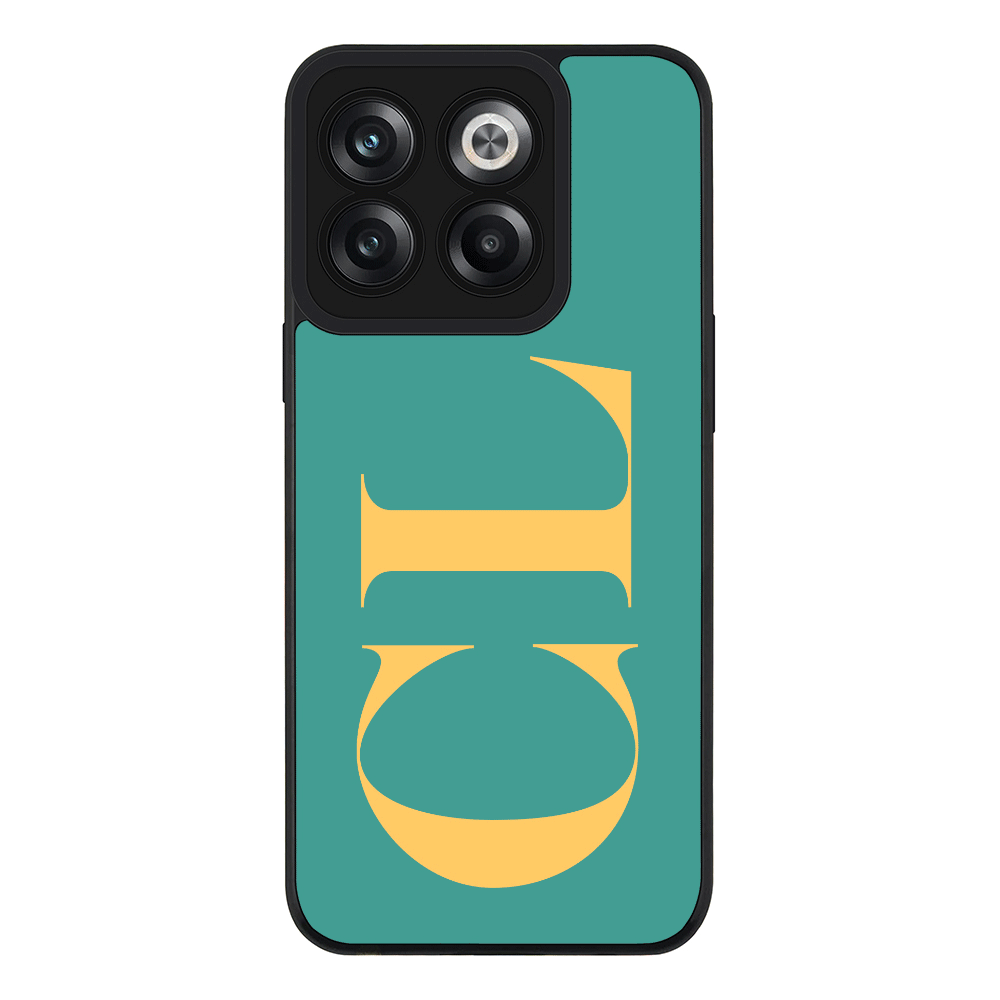 OnePlus Ace Pro Rugged Black Personalized Monogram Large Initial 3D Shadow Text, Phone Case - OnePlus - Stylizedd.com