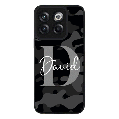 OnePlus Ace Pro Rugged Black Personalized Name Camouflage Military Camo Phone Case - OnePlus - Stylizedd.com