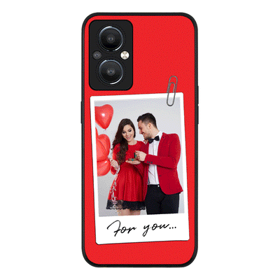 OnePlus Nord N20 5G / Rugged Black Personalized Polaroid Photo Valentine, Phone Case - OnePlus - Stylizedd.com