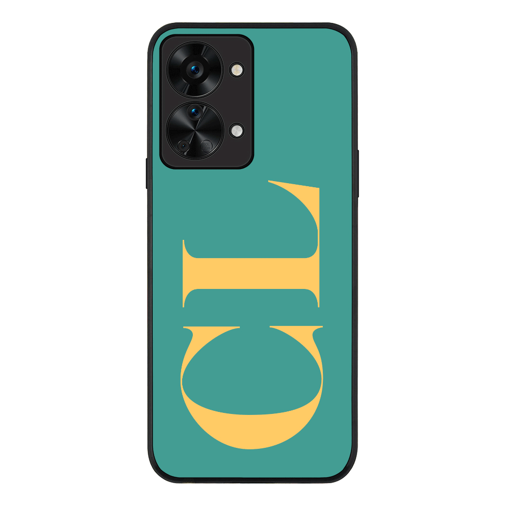 OnePlus Nord 2T Rugged Black Personalized Monogram Large Initial 3D Shadow Text, Phone Case - OnePlus - Stylizedd.com