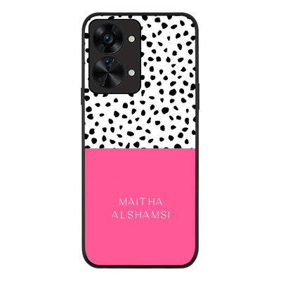 OnePlus Nord 2T Rugged Black Personalized Text Colorful Spotted Dotted, Phone Case - OnePlus - Stylizedd.com