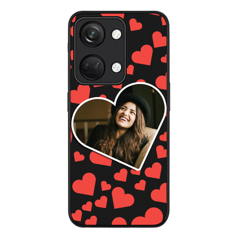Custom Photo Heart shaped Phone Case - OnePlus - Nord 3 5G / Ace 2V / Rugged Black - Stylizedd