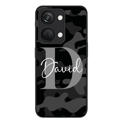 Personalized Name Camouflage Military Camo Phone Case - OnePlus - Nord 3 5G / Ace 2V / Rugged Black