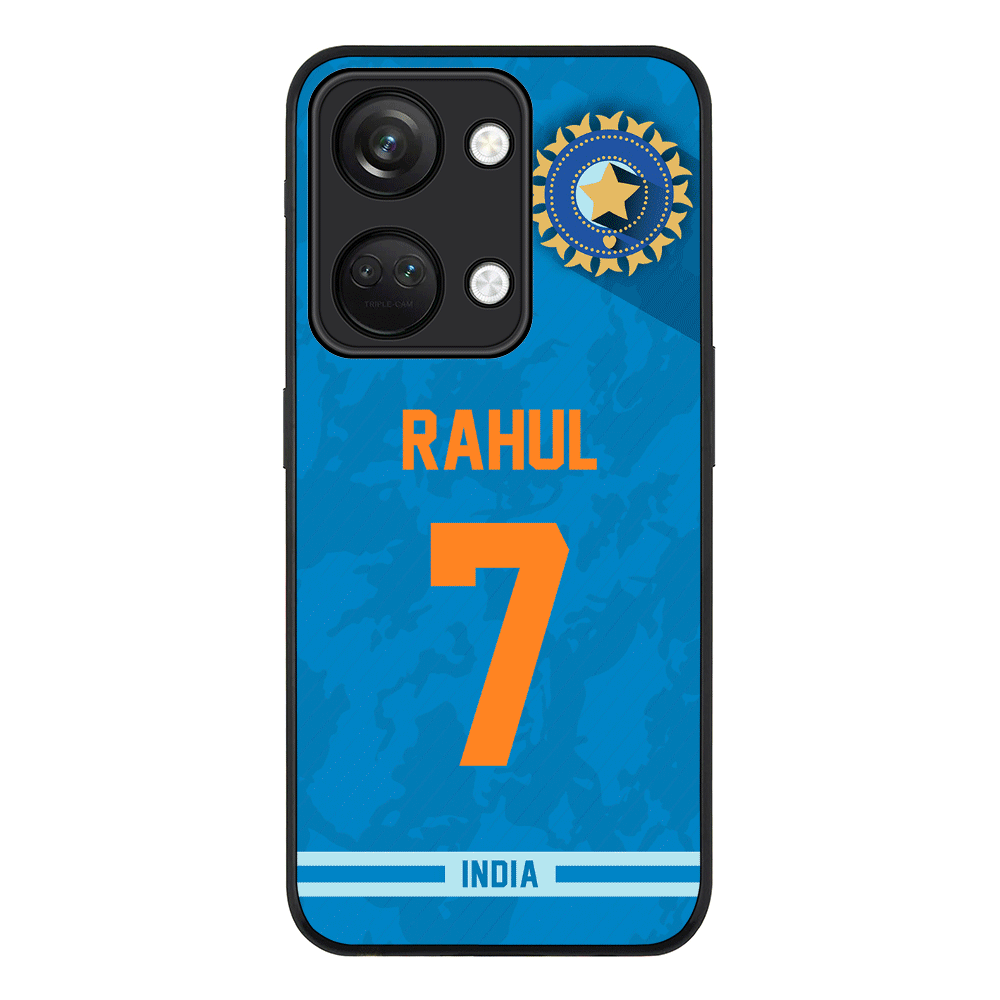 OnePlus Nord 3 5G / OnePlus Ace 2V / Rugged Black Phone Case Personalized Cricket Jersey Phone Case Custom Name & Number - OnePlus - Stylizedd