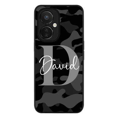 Personalized Name Camouflage Military Camo Phone Case - OnePlus - Nord CE 3 Lite 5G / Rugged Black -