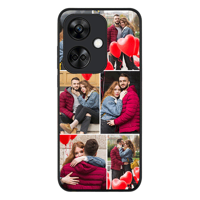 OnePlus Nord CE 3 / Rugged Black Phone Case Personalised Valentine Photo Collage Grid, Phone Case - OnePlus - Stylizedd