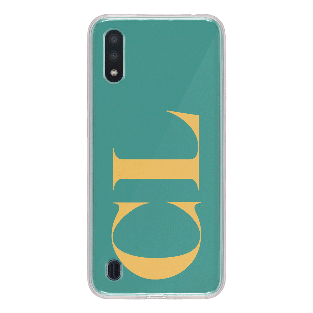 Samsung Galaxy A01 / Clear Classic Phone Case Personalized Monogram Large Initial 3D Shadow Text, Phone Case - Samsung A Series - Stylizedd