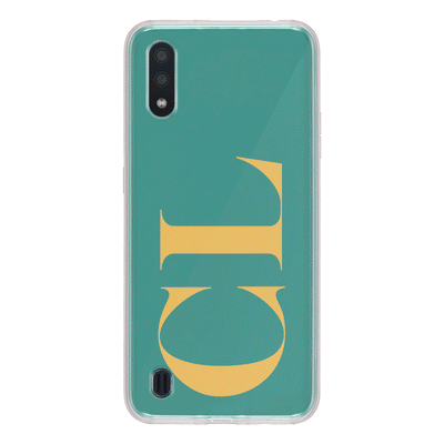 Samsung Galaxy A01 / Clear Classic Phone Case Personalized Monogram Large Initial 3D Shadow Text, Phone Case - Samsung A Series - Stylizedd