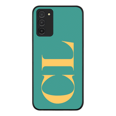 Samsung Galaxy A03s 4G / Rugged Black Phone Case Personalized Monogram Large Initial 3D Shadow Text, Phone Case - Samsung A Series - Stylizedd