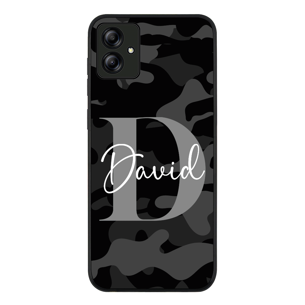 Samsung Galaxy A04 / Rugged Black Phone Case Personalized Name Camouflage Military Camo Phone Case - Samsung A Series - Stylizedd