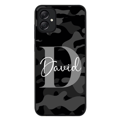 Samsung Galaxy A05 / Rugged Black Phone Case Personalized Name Camouflage Military Camo Phone Case - Samsung A Series - Stylizedd