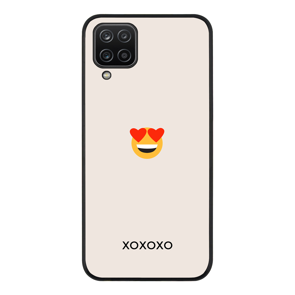 Samsung Galaxy A12 / M12 4G / Rugged Black Phone Case Custom Text Emojis Emoticons, Phone Case - Samsung A Series - Stylizedd