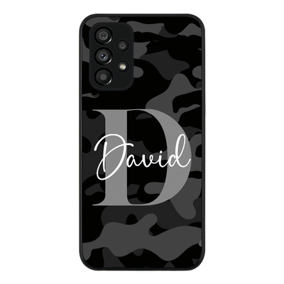 Samsung Galaxy A13 4G / Rugged Black Phone Case Personalized Name Camouflage Military Camo Phone Case - Samsung A Series - Stylizedd