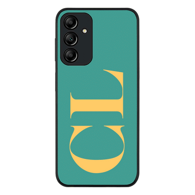 Samsung Galaxy A15 / A15 5G / Rugged Black Phone Case Personalized Monogram Large Initial 3D Shadow Text, Phone Case - Samsung A Series - Stylizedd