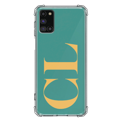 Samsung Galaxy A31 / Clear Classic Phone Case Personalized Monogram Large Initial 3D Shadow Text, Phone Case - Samsung A Series - Stylizedd