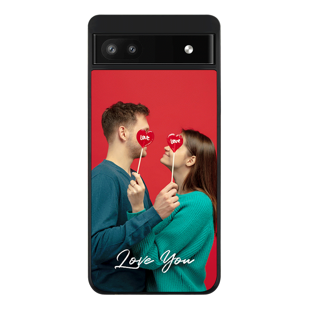 Google Pixel 6a / Rugged Black Custom Photo Valentine, Phone Case - Google - Stylizedd.com