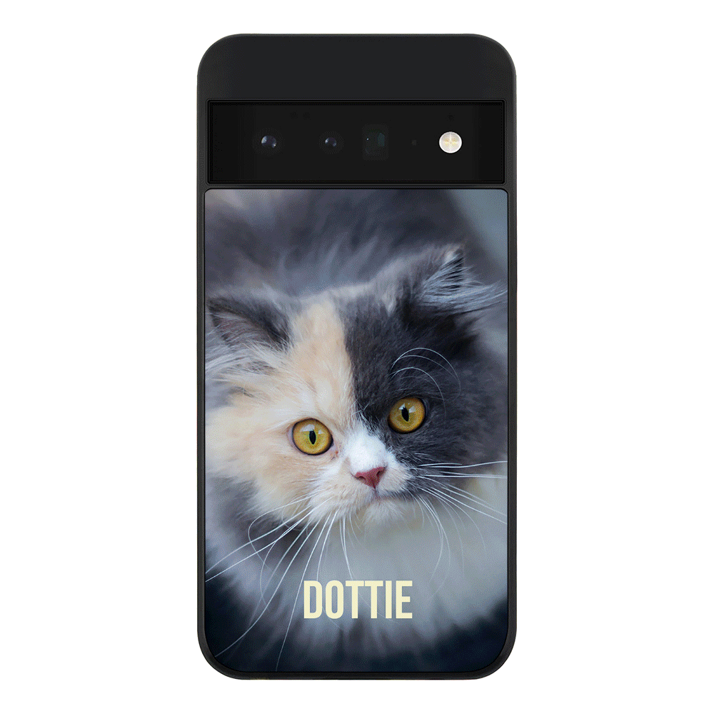 Google Pixel 6 Pro 5G / Rugged Black Personalized Pet Cat, Phone Case - Google - Stylizedd.com