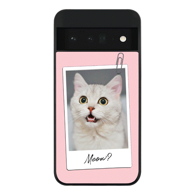 Google Pixel 6 Pro 5G / Rugged Black Polaroid Photo Pet Cat, Phone Case - Google - Stylizedd.com