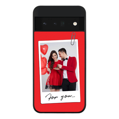 Google Pixel 6 Pro 5G / Rugged Black Personalized Polaroid Photo Valentine, Phone Case - Google - Stylizedd.com
