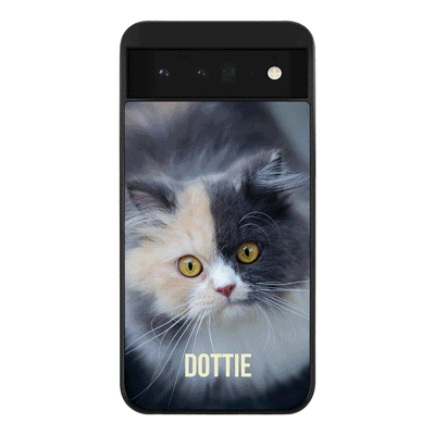Google Pixel 6 5G / Rugged Black Personalized Pet Cat, Phone Case - Google - Stylizedd.com