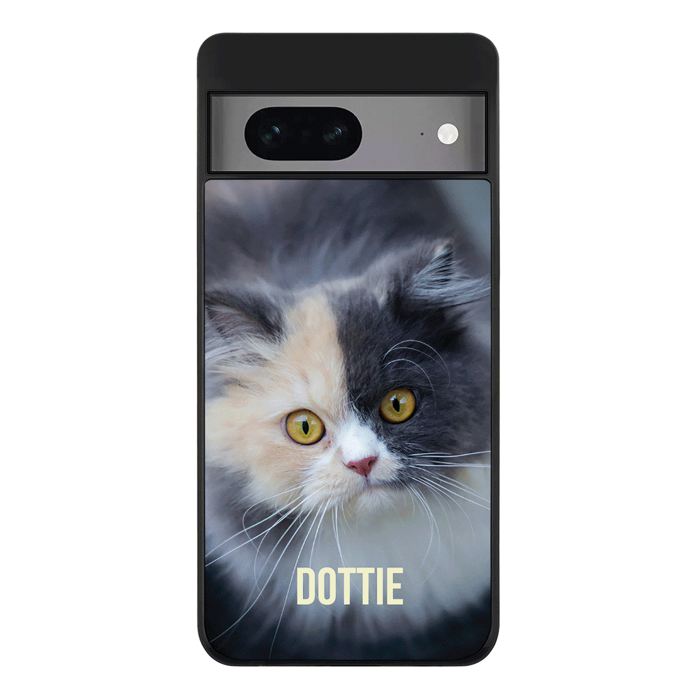 Google Pixel 7 / Rugged Black Personalized Pet Cat, Phone Case - Google - Stylizedd.com