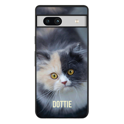 Google Pixel 7a 5G / Rugged Black Personalized Pet Cat, Phone Case - Google - Stylizedd.com