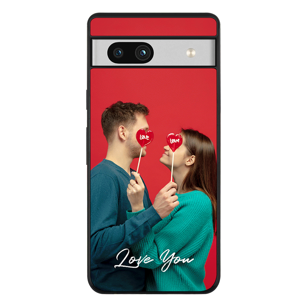 Google Pixel 7a 5G / Rugged Black Custom Photo Valentine, Phone Case - Google - Stylizedd.com