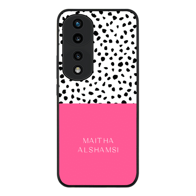 Honor 70 Pro / Rugged Black Phone Case Personalized Text Colorful Spotted Dotted, Phone Case - Honor - Stylizedd