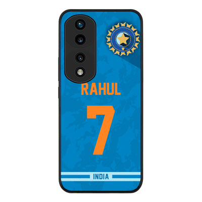 Honor 70 Pro / Rugged Black Personalized Cricket Jersey Phone Case Custom Name & Number - Stylizedd.com