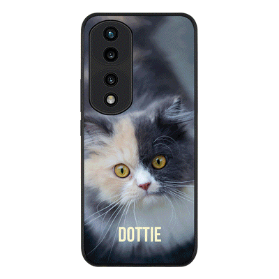 Honor 70 Pro / Rugged Black Phone Case Personalized Pet Cat, Phone Case - Honor - Stylizedd