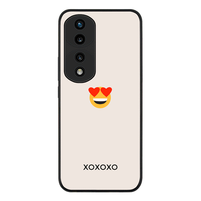 Honor 70 Pro / Rugged Black Phone Case Custom Text Emojis Emoticons, Phone Case - Honor - Stylizedd