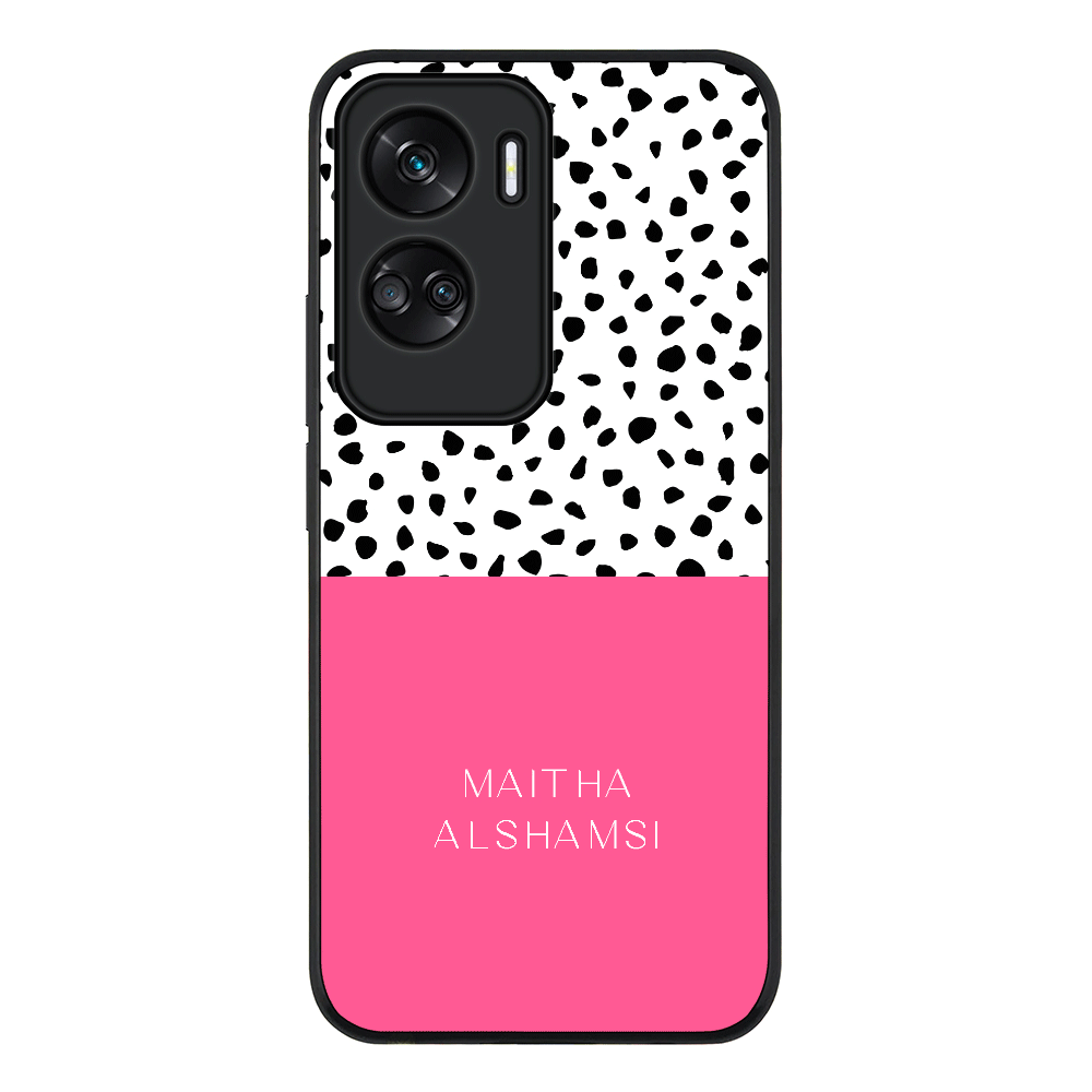 Honor 90 Lite 5G / Honor X50i 5G / Rugged Black Phone Case Personalized Text Colorful Spotted Dotted, Phone Case - Honor - Stylizedd