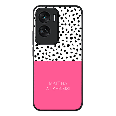 Honor 90 Lite 5G / Honor X50i 5G / Rugged Black Phone Case Personalized Text Colorful Spotted Dotted, Phone Case - Honor - Stylizedd