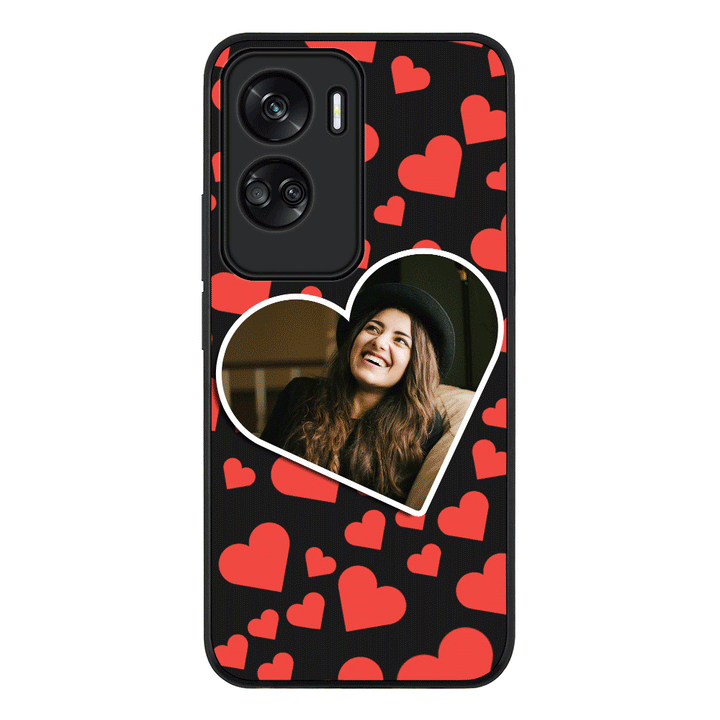 Honor 90 Lite 5G / Honor X50i 5G / Rugged Black Phone Case Custom Photo Heart shaped, Phone Case - Honor - Stylizedd