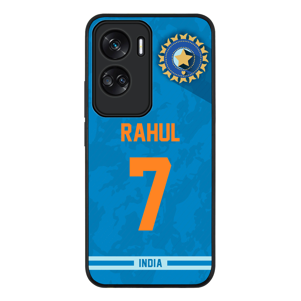 Honor 90 Lite 5G / Honor X50i 5G / Rugged Black Personalized Cricket Jersey Phone Case Custom Name & Number - Stylizedd.com