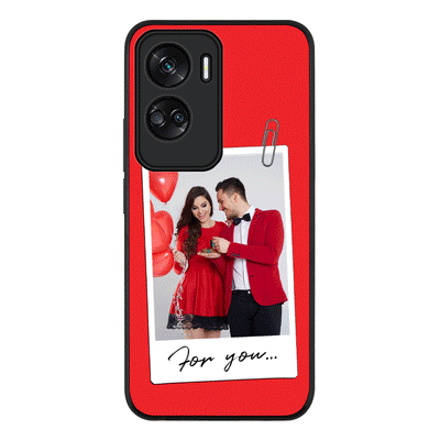 Honor 90 Lite 5G / Honor X50i 5G / Rugged Black Personalized Polaroid Photo Valentine, Phone Case - Honor - Stylizedd.com