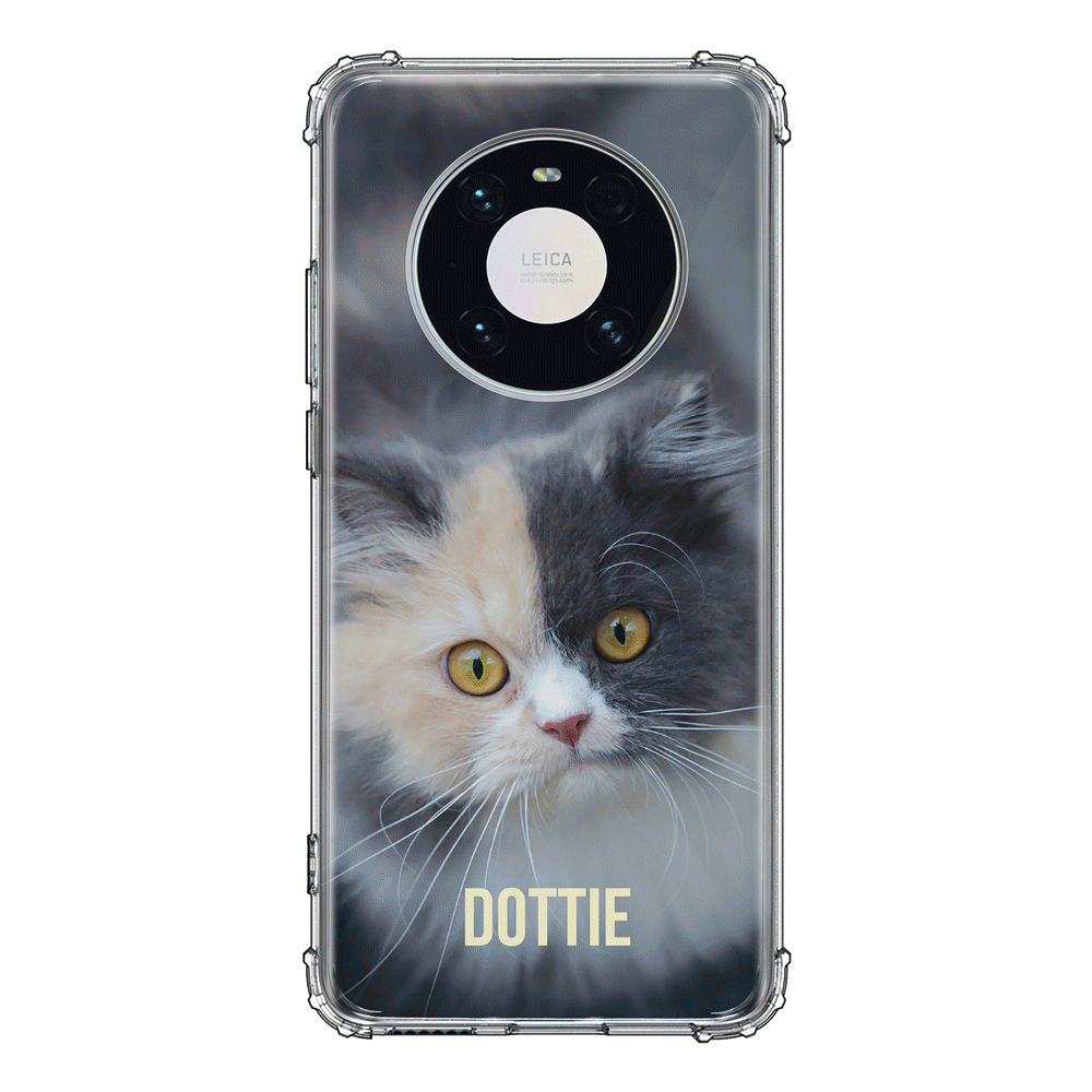 Huawei Mate 40 Pro / Clear Classic Phone Case Personalized Pet Cat, Phone Case - Huawei - Stylizedd