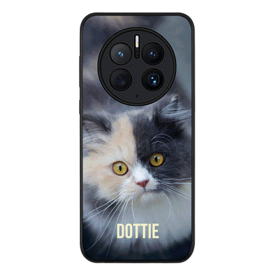 Huawei Mate 50 Pro / Rugged Black Personalized Pet Cat, Phone Case - Huawei - Stylizedd.com