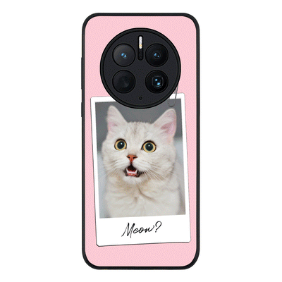 Huawei Mate 50 Pro / Rugged Black Polaroid Photo Pet Cat, Phone Case - Huawei - Stylizedd.com